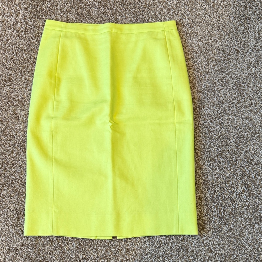 J crew Women's Bright lime green  Pencil Skirt